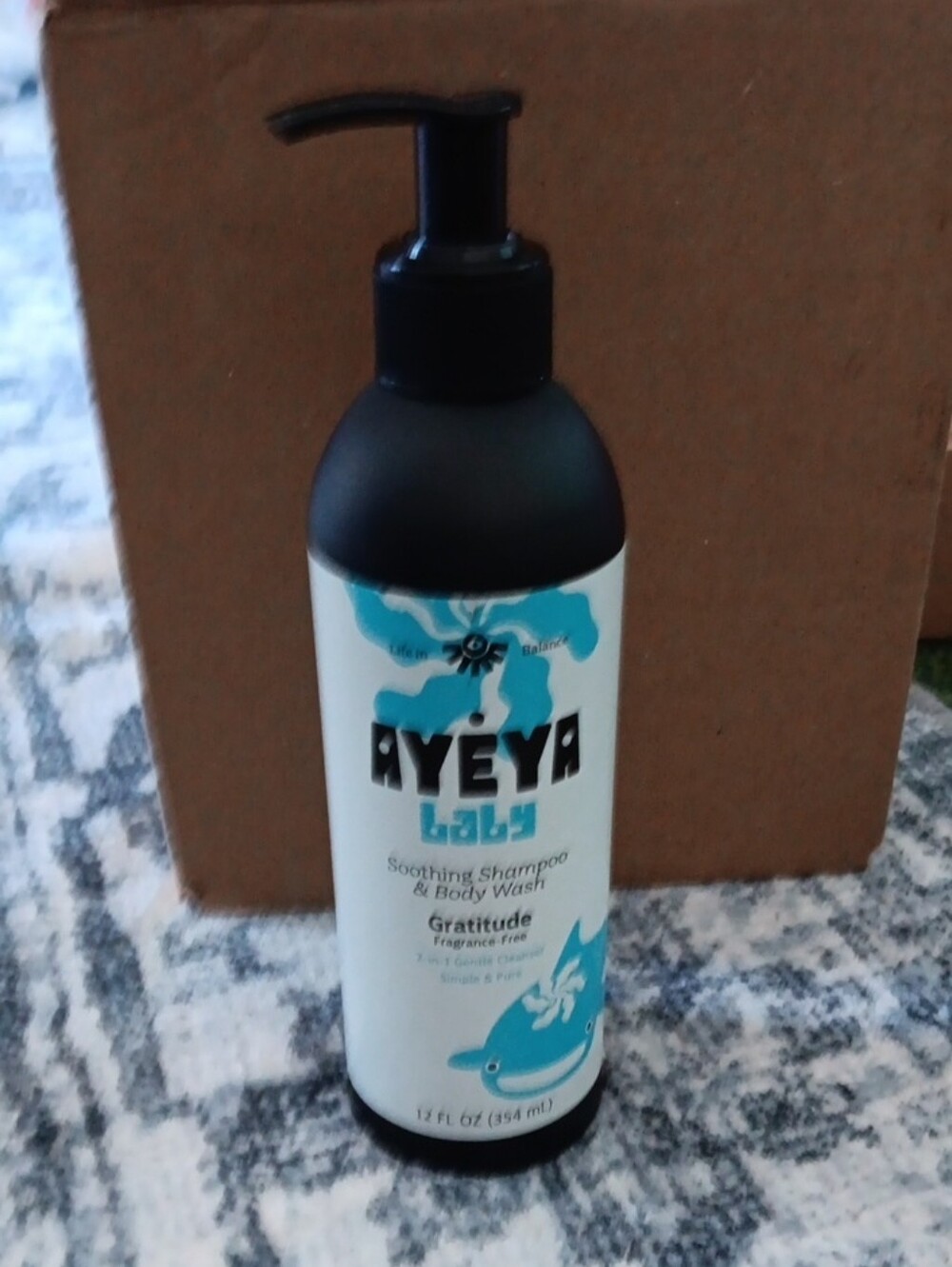 Ayeya Soothing Shampoo & Body Wash - Fragnace Free. 6pk 12oz Bottles.